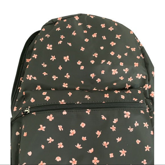 Black Pink Floral Backpack - Picture 8 of 11